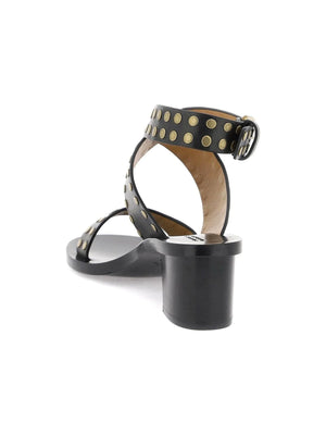 Black Studded Jillin Leather Sandals ISABEL MARANT JOHN JULIA.