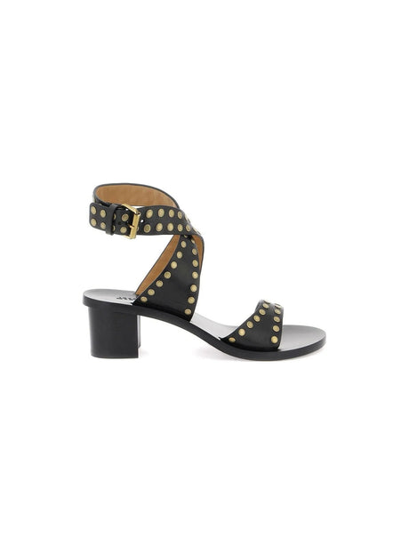 Black Studded Jillin Leather Sandals ISABEL MARANT JOHN JULIA.