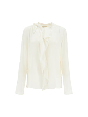 ISABEL MARANT-Utah Ruffled Silk Crêpe Blouse -JOHN JULIA.