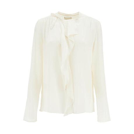 ISABEL MARANT-Utah Ruffled Silk Crêpe Blouse -JOHN JULIA.