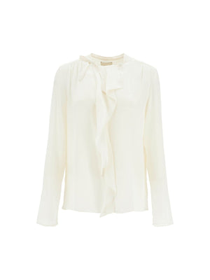 ISABEL MARANT-Utah Ruffled Silk Crêpe Blouse -JOHN JULIA.