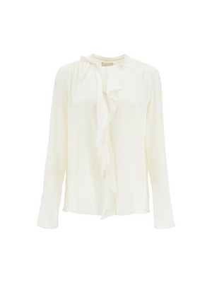 ISABEL MARANT-Utah Ruffled Silk Crêpe Blouse -JOHN JULIA.