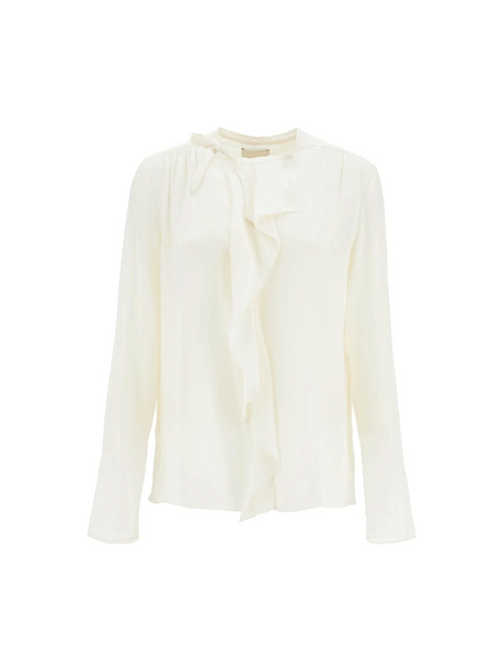 ISABEL MARANT-Utah Ruffled Silk Crêpe Blouse -JOHN JULIA.