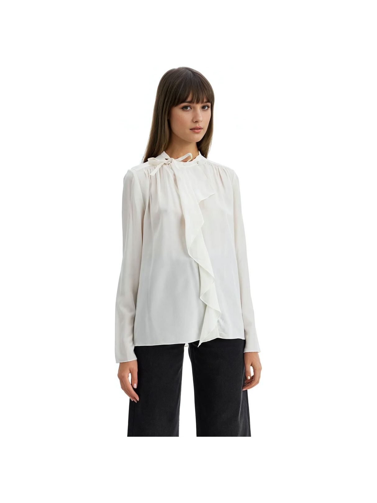 ISABEL MARANT-Utah Ruffled Silk Crêpe Blouse -JOHN JULIA.