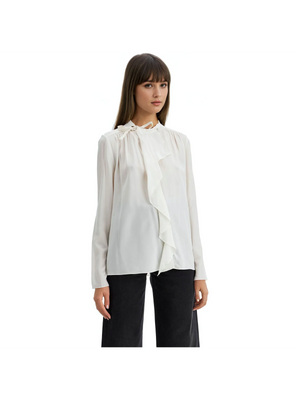 ISABEL MARANT-Utah Ruffled Silk Crêpe Blouse -JOHN JULIA.