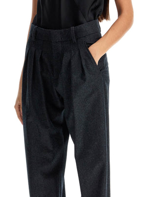 Casile Wool Flannel Trousers In Nine