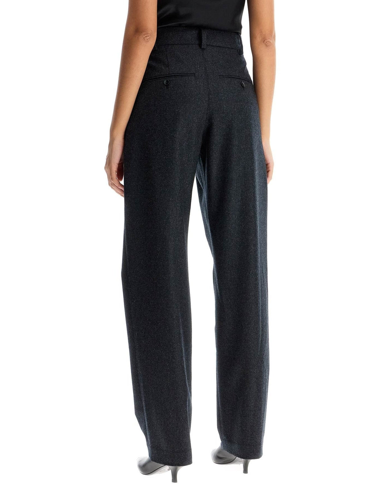 Casile Wool Flannel Trousers In Nine