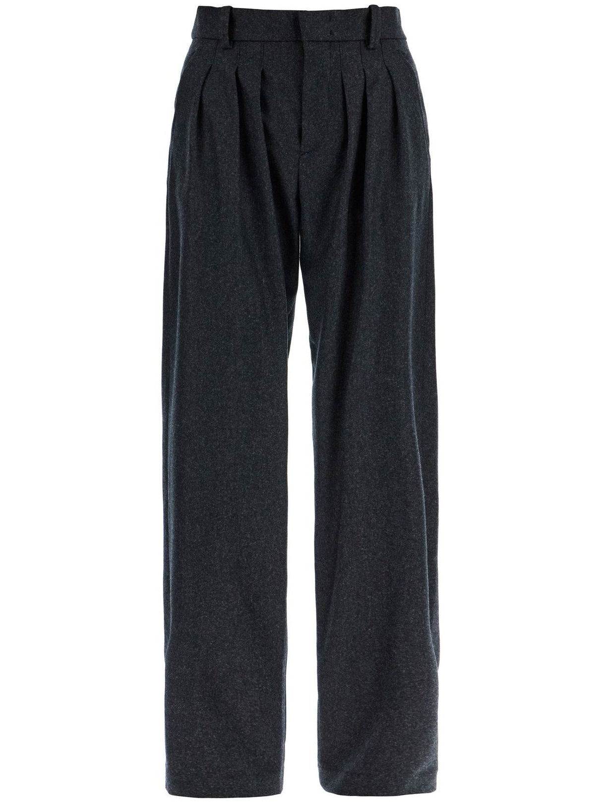 Casile Wool Flannel Trousers In Nine