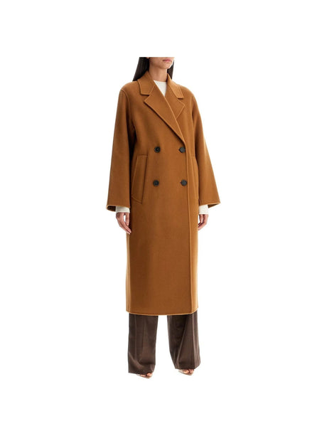 Double-Breasted Clara Wool Coat-Ivy Oak-JOHN JULIA