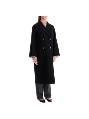 Double-Breasted Wool Coat Hand-Stitched Soft RWS Certified Wool