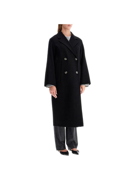 Double-Breasted Wool Coat Hand-Stitched Soft RWS Certified Wool - Women > Clothing > Outerwear > Coats