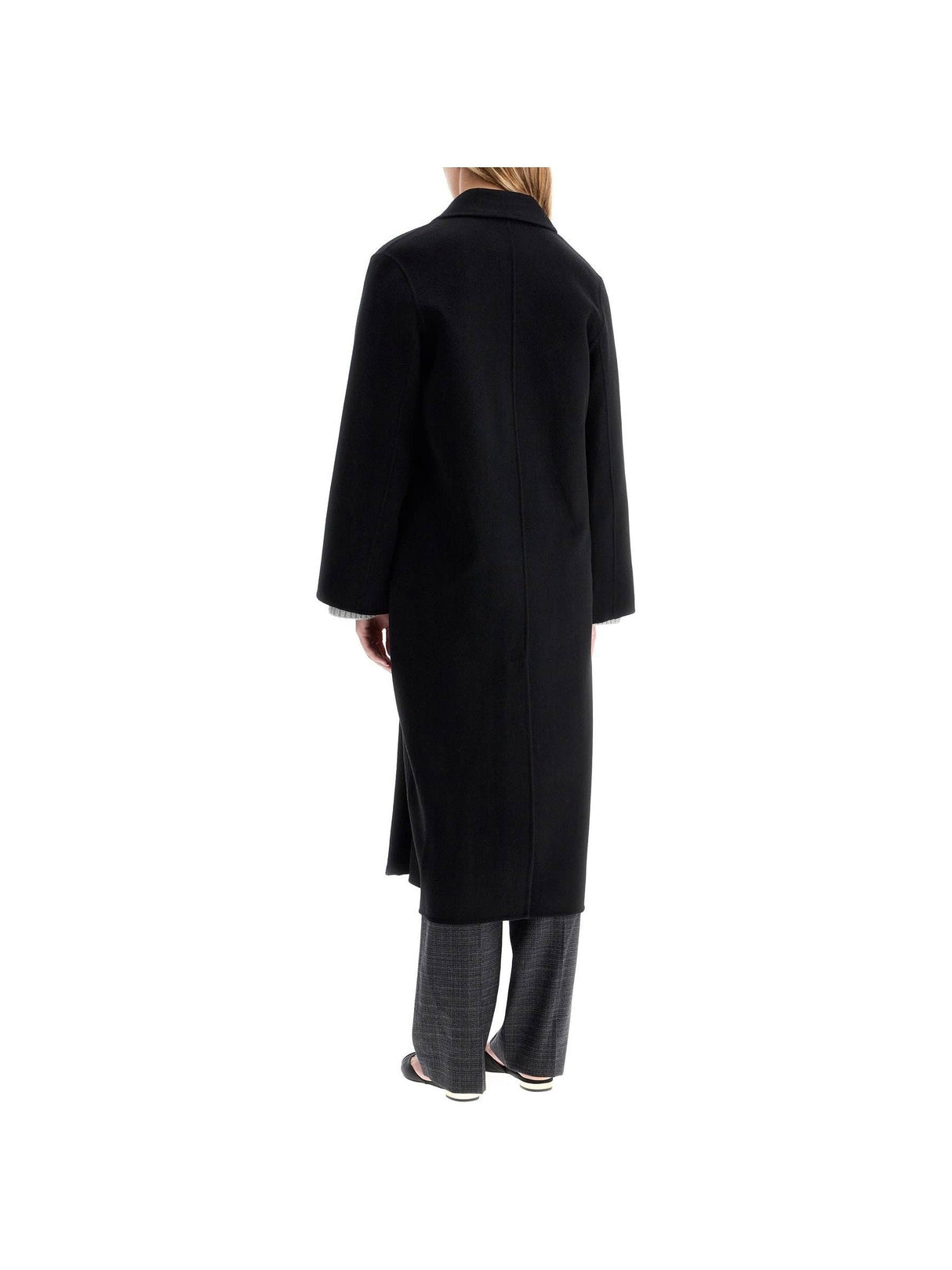 Double-Breasted Wool Coat Hand-Stitched Soft RWS Certified Wool