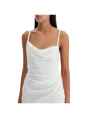 Asymmetric Draped Mini Dress - Women > Clothing > Dresses > Mini