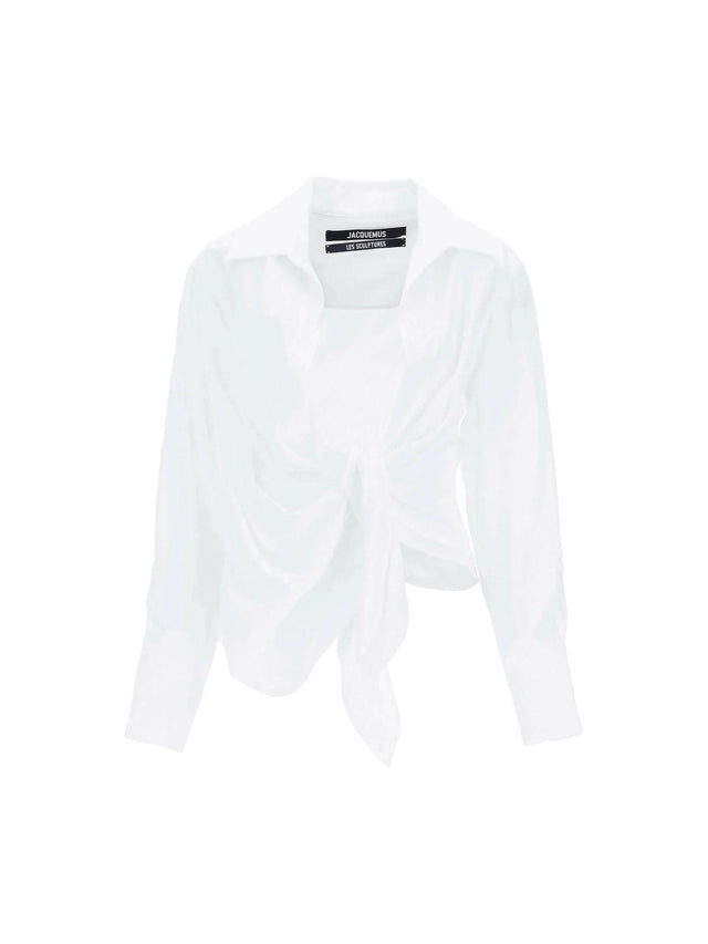 JACQUEMUS-'Bahia' Tied Sash Blouse-JOHN JULIA