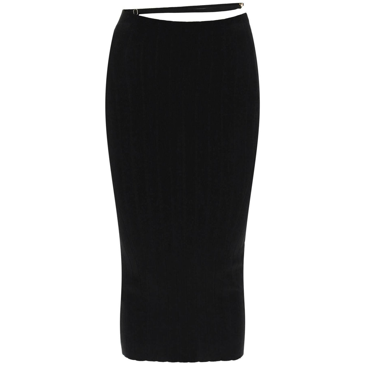 Black La jupe Pralù Knit Midi Skirt JACQUEMUS JOHN JULIA.