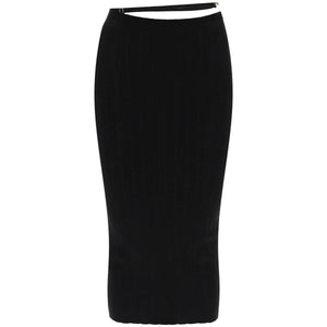 Black La jupe Pralù Knit Midi Skirt JACQUEMUS JOHN JULIA.