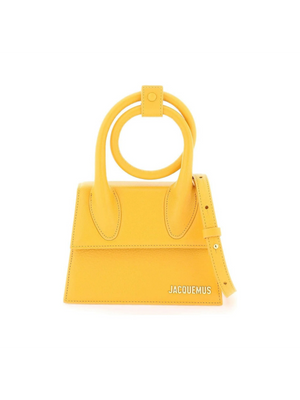 Dark Orange 'Le Chiquito Noeud' Genuine Leather Bag JACQUEMUS JOHN JULIA.