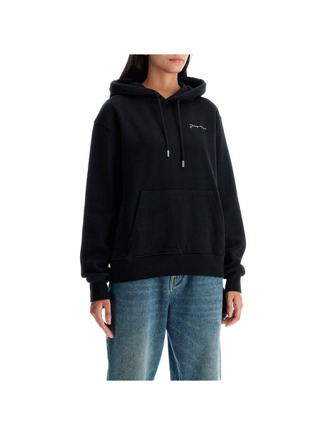 Embroidered Fleece-Back Hoodie