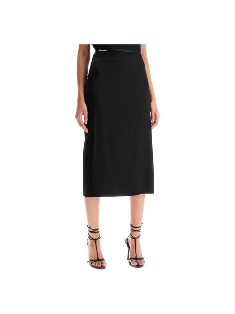 JACQUEMUS-La Jupe Notte Satin Midi Skirt-JOHN JULIA