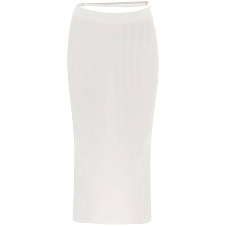 White La jupe Pralù Knit Midi Skirt JACQUEMUS JOHN JULIA.