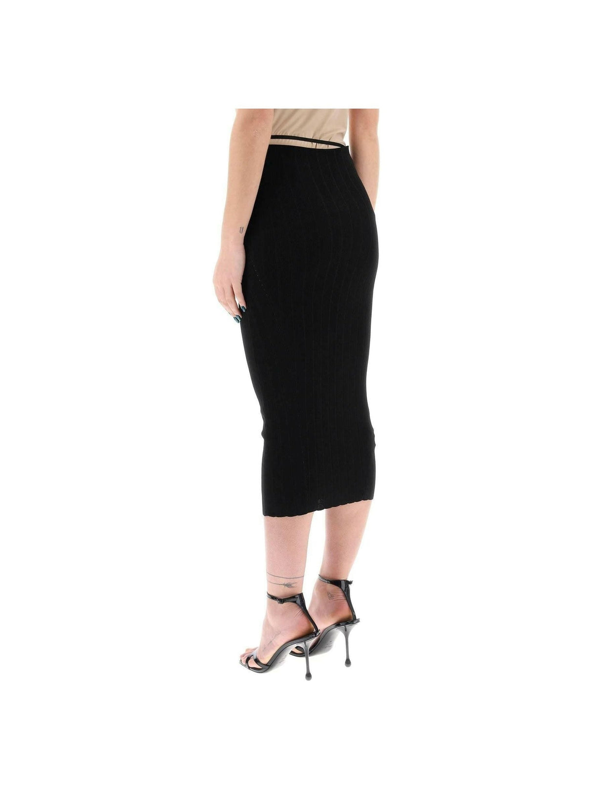 JACQUEMUS-La jupe Pralù Knit Midi Skirt-JOHN JULIA