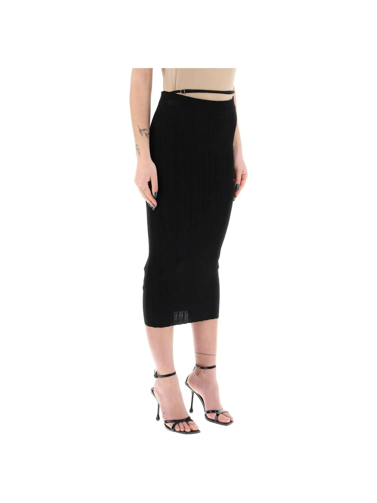 JACQUEMUS-La jupe Pralù Knit Midi Skirt-JOHN JULIA