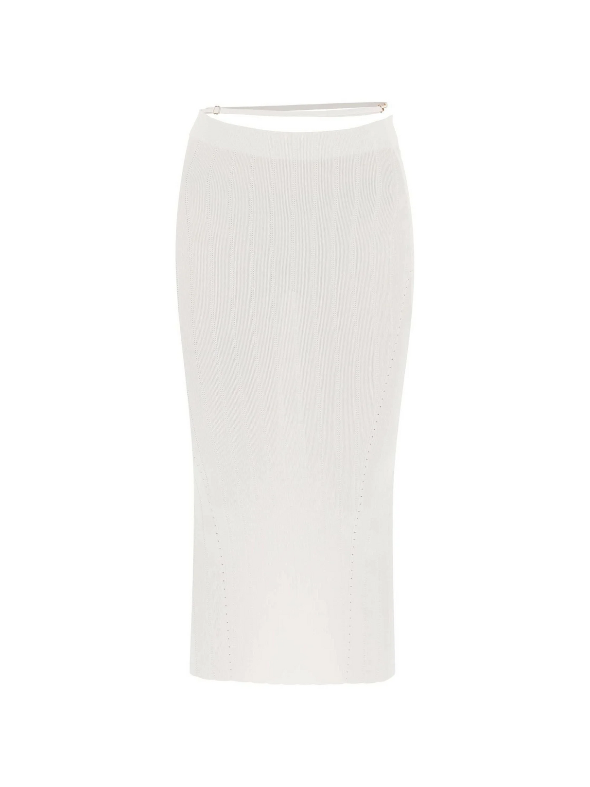 White La jupe Pralù Knit Midi Skirt JACQUEMUS JOHN JULIA.