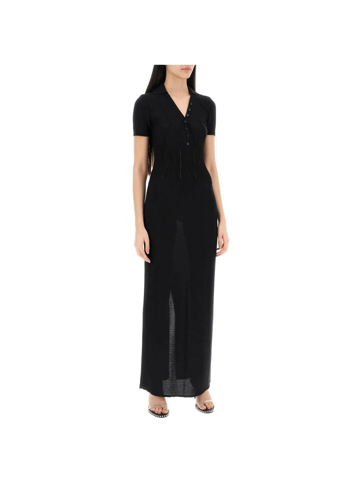 Black 'La Robe Yauco' Maxi Dress JACQUEMUS JOHN JULIA.