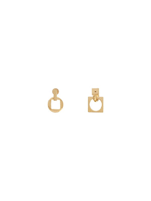 JACQUEMUS-Les Pendantes Rond Carré Earrings -JOHN JULIA.