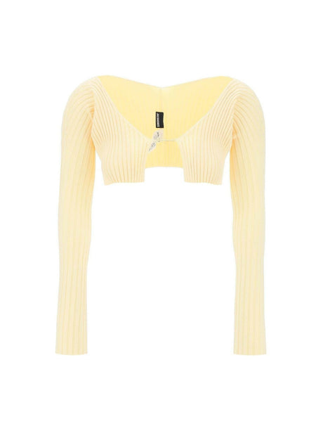 JACQUEMUS-Light La Maille Pralù Micro Cardigan-JOHN JULIA