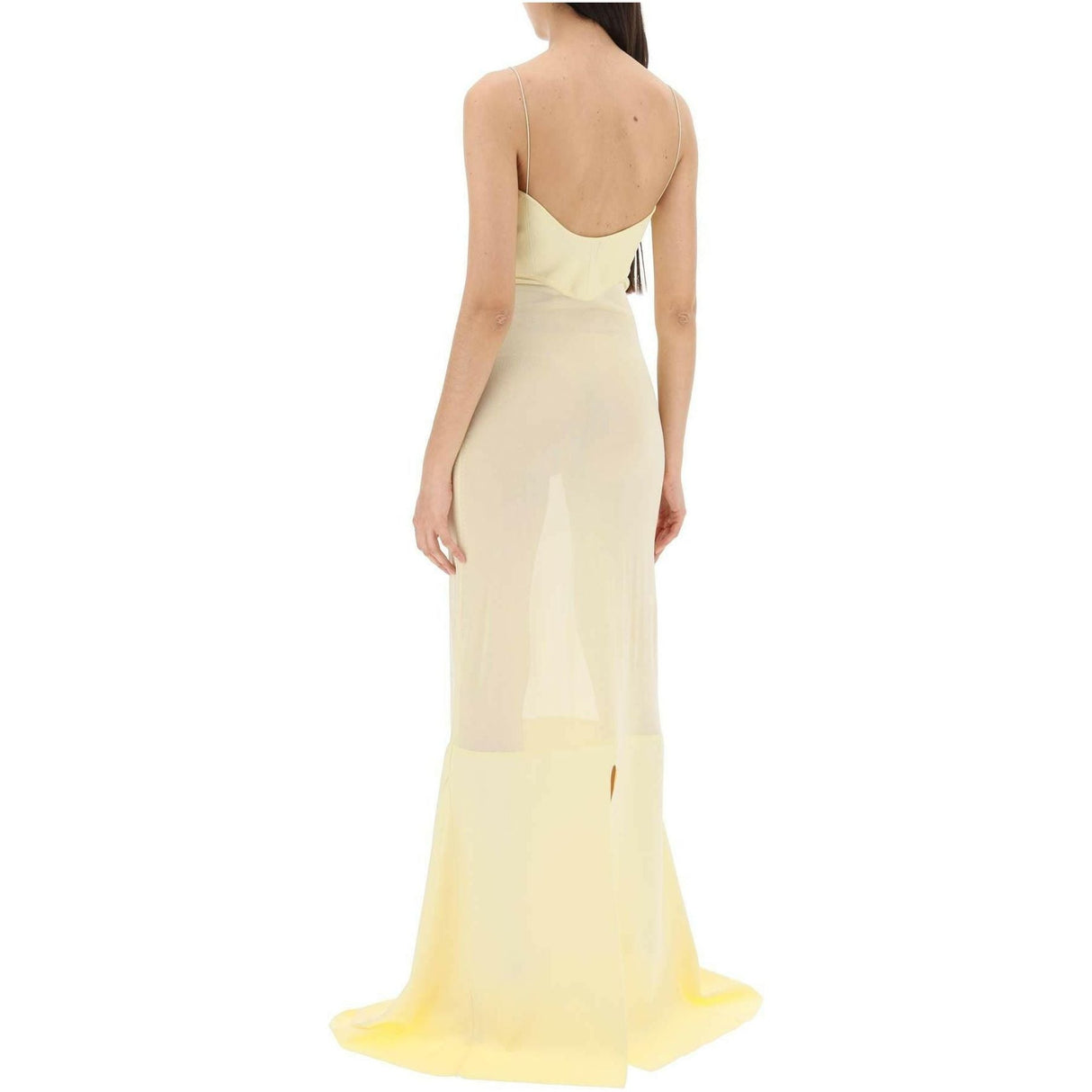 Light Yellow 'La robe Fino' Mermaid Dress JACQUEMUS JOHN JULIA.