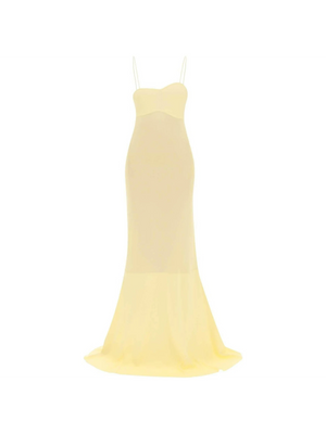 Light Yellow 'La robe Fino' Mermaid Dress JACQUEMUS JOHN JULIA.