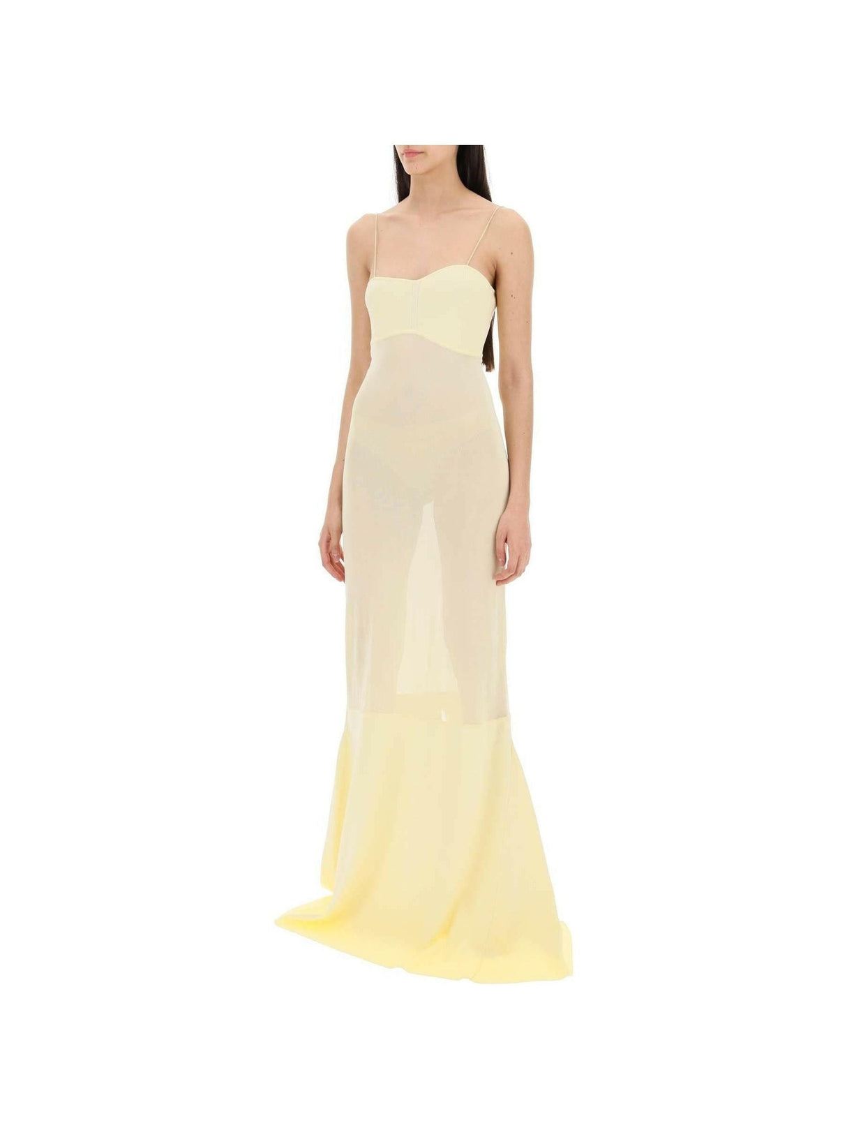 Light Yellow 'La robe Fino' Mermaid Dress JACQUEMUS JOHN JULIA.