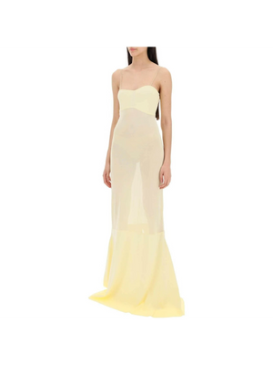 Light Yellow 'La robe Fino' Mermaid Dress JACQUEMUS JOHN JULIA.