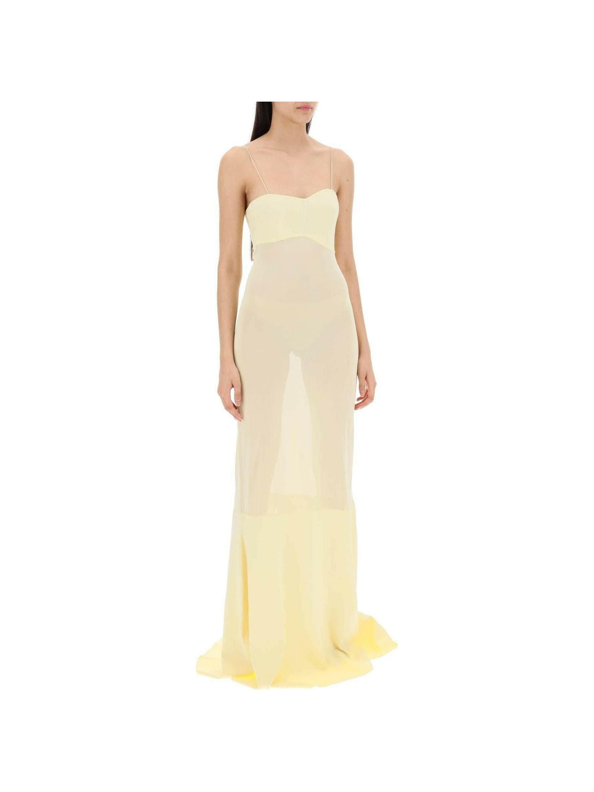 Light Yellow 'La robe Fino' Mermaid Dress JACQUEMUS JOHN JULIA.