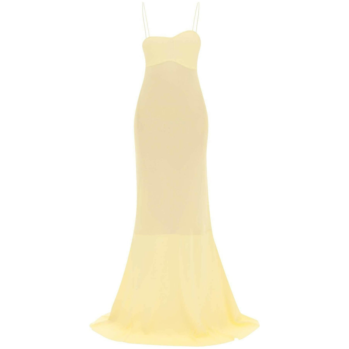 Light Yellow 'La robe Fino' Mermaid Dress JACQUEMUS JOHN JULIA.