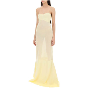 Light Yellow 'La robe Fino' Mermaid Dress JACQUEMUS JOHN JULIA.