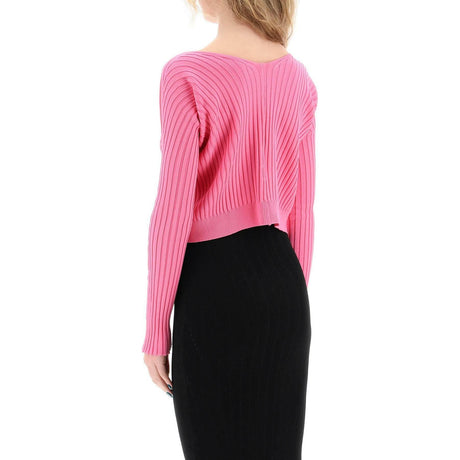 Neon Pink 'La Maille Pralù Longue' Cardigan JACQUEMUS JOHN JULIA.