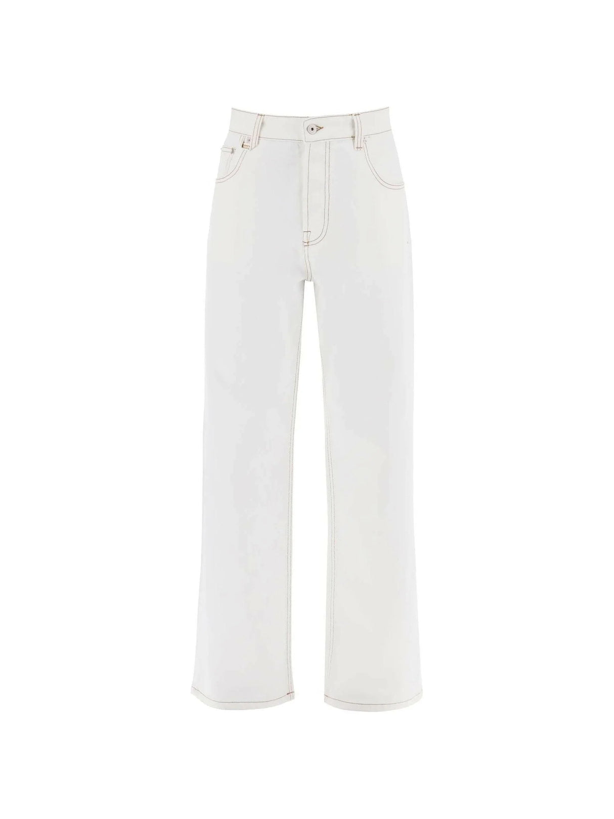 Off-White Tabac 'Le De Nîmes Large' Regenerative Cotton Jeans JACQUEMUS JOHN JULIA.