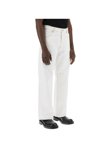 Off-White Tabac 'Le De Nîmes Large' Regenerative Cotton Jeans JACQUEMUS JOHN JULIA.