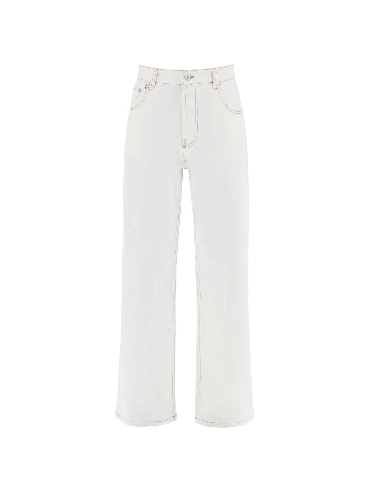 Off-White Tabac 'Le De Nîmes Large' Regenerative Cotton Jeans JACQUEMUS JOHN JULIA.