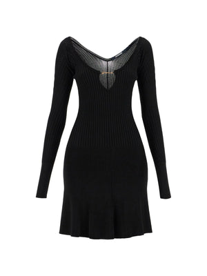 Ribbed Viscose Mini Dress