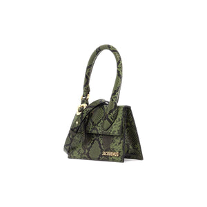 Snake-Print Leather Le Chiquito Moyen Boucle Bag