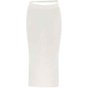 White La jupe Pralù Knit Midi Skirt JACQUEMUS JOHN JULIA.