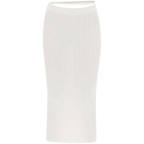 White La jupe Pralù Knit Midi Skirt JACQUEMUS JOHN JULIA.