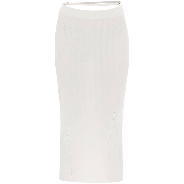 White La jupe Pralù Knit Midi Skirt JACQUEMUS JOHN JULIA.