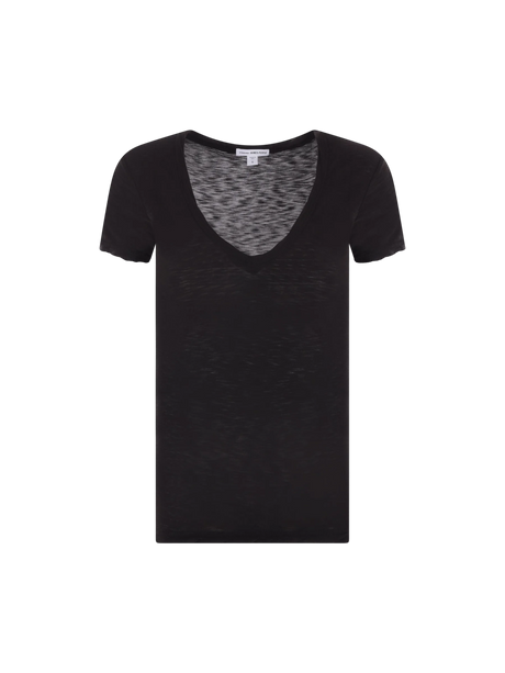 Reverse Binding Cotton T-shirt-JAMES PERSE-JOHN JULIA