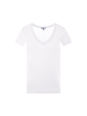 Reverse Binding Cotton T-shirt-JAMES PERSE-JOHN JULIA