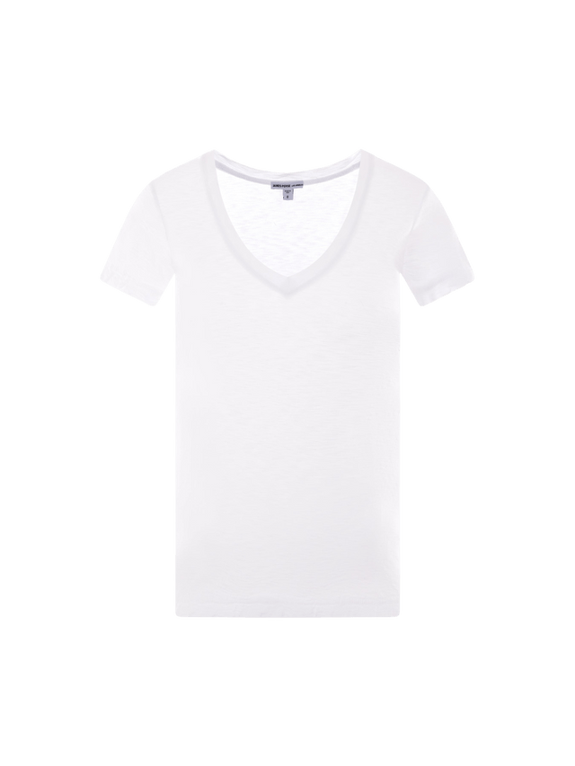 Reverse Binding Cotton T-shirt-JAMES PERSE-JOHN JULIA