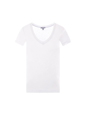 Reverse Binding Cotton T-shirt-JAMES PERSE-JOHN JULIA